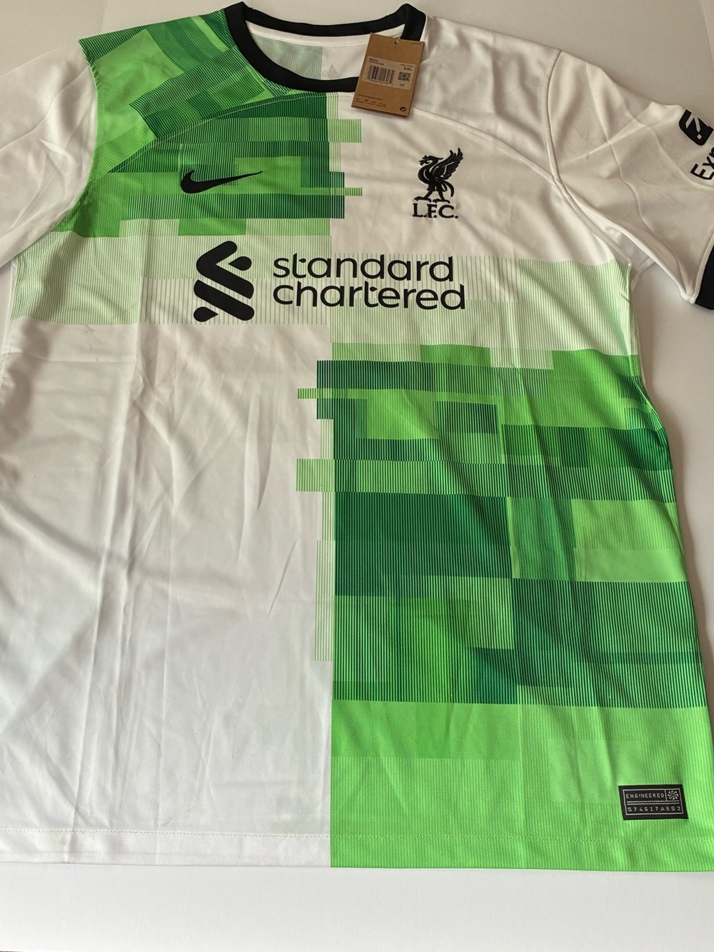 NIKE LIVERPOOL FC NWT Men's White & Green Training Shirt by Nike Size XXL